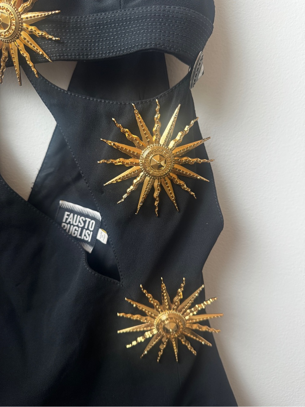 Fausto Puglisi Runway Embellished Cutout Mini Medallion Dress - Picture 7 of 9